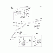 Схема вузла: Кермо & Пульт управління рульовим для Kawasaki ZR750 ZR-7S