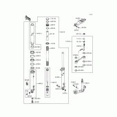 Схема вузла: Вилка передньої осі для Kawasaki ZG1200 Voyager XII