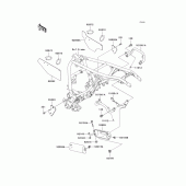 Схема вузла: Кріплення двигуна для Kawasaki KL250 KL250 Super Sherpa