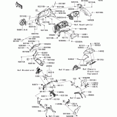 Схема узла: Cowling(1/2)(upper) для Kawasaki ZG1400 1400GTR ABS
