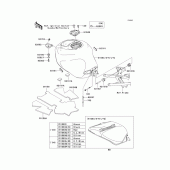Схема вузла: Fuel tank(1/2) для Kawasaki ZX636 Ninja ZX-6R