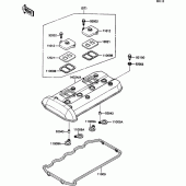 Схема узла: Клапанная крышка для Kawasaki ZX1100 ZZ-R1100