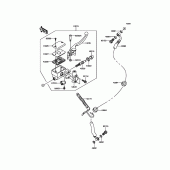 Схема узла: Передний тормозной цилиндр для Kawasaki VN900 Vulcan 900 Classic LT
