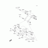 Схема вузла: Задня підвіска для Kawasaki KLX125 KLX125L