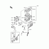Схема узла: Панель приборов для Kawasaki KL250 KL250 Super Sherpa