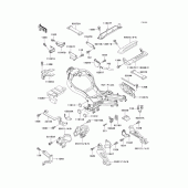 Схема узла: Батарейный отсек(1/3) для Kawasaki ZX1100 Ninja ZX-11