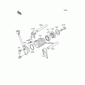 Схема вузла: Копірний вал & Вилки для Kawasaki KLX110 KLX110