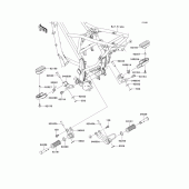 Схема вузла: Підніжки для Kawasaki KLX125 KLX125