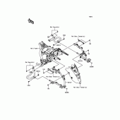 Схема вузла: Кофри (Side Bag Bracket) для Kawasaki VN1700 Vulcan 1700 Voyager Custom ABS
