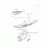 Схема узла: Наклейки (Red) для Kawasaki BR125 Bajaj Wind