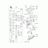 Схема вузла: Передня вилка(1/2) для Kawasaki VN1500 VN1500 Classic FI