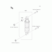 Схема узла: Задний амортизатор(ы) для Kawasaki ZR750 Z750S