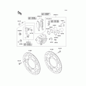 Схема вузла: Переднє гальмо для Kawasaki VN1700 Vulcan 1700 Nomad