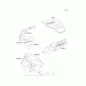 Схема вузла: Decals(green/white/violet)(zx900-b1) для Kawasaki ZX900 Ninja ZX-9R