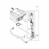 Схема вузла: Паливний насос для Kawasaki ZG1400 1400GTR ABS