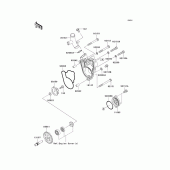 Схема вузла: Водяний насос Kawasaki KX250/ KX252 KX250F