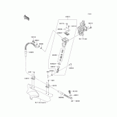 Схема узла: Задний тормозной цилиндр для Kawasaki KX250/ KX252 KX250F
