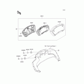 Схема вузла: Панель приладів для Kawasaki EX400 Ninja 400R