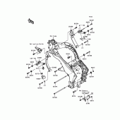 Схема узла: Крепление двигателя для Kawasaki ZX1000 Z1000SX