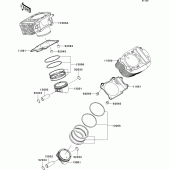 Схема узла: Цилиндр & Поршень для Kawasaki VN900 VN900 Custom