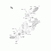 Схема узла: Подножки для Kawasaki KX450 KX450F