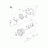 Схема вузла: Ступиця переднього колеса для Kawasaki KLX110 KLX110