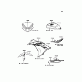Схема вузла: Decals(Orange)(CN) для Kawasaki EX300 Ninja 300 ABS