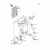 Схема узла: Радиатор (‾MX080BE001336) для Kawasaki KMX80 KSR-II