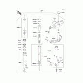 Схема вузла: Вилка передньої осі для Kawasaki ZX600 Ninja ZX-6