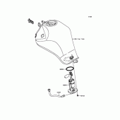 Схема вузла: Паливний насос для Kawasaki EX400 Ninja 400R