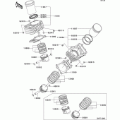 Схема вузла: Циліндр & Поршень для Kawasaki VN800 Vulcan 800 Classic
