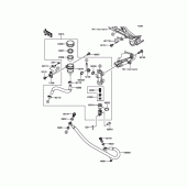 Схема вузла: Задній гальмівний циліндр для Kawasaki EX250 Ninja 250