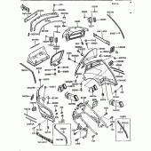 Схема узла: Облицовочные элементы (Zg1200-b8/b9) для Kawasaki ZG1200 Voyager XII