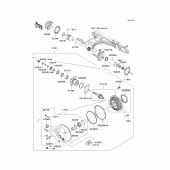 Схема вузла: Drive shaft/final gear(1/2) для Kawasaki VN1500 Vulcan 1500 Classic