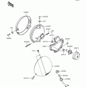 Схема вузла: Headlight(s) для Kawasaki VN1500 VN1500 Classic Tourer