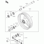 Схема узла: Ступица переднего колеса для Kawasaki ZR750 Zephyr
