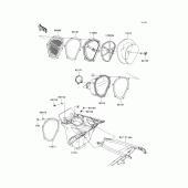 Схема узла: Воздушный фильтр для Kawasaki KX450 KX450F