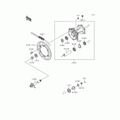 Схема узла: Ступица заднего колеса для Kawasaki KLX300R