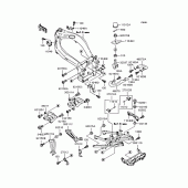Схема вузла: Кріплення двигуна для Kawasaki ZX750 Ninja ZX-7R
