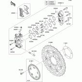 Схема узла: Передний тормоз для Kawasaki ZR750 Z750R ABS