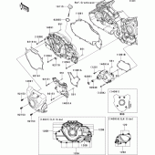 Схема вузла: Left engine cover(s) для Kawasaki VN1700 VN1700 Voyager ABS