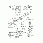 Схема узла: Масляный насос & Масляный фильтр для Kawasaki ZR1100 Zephyr 1100RS