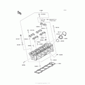 Схема узла: Головка цилиндра для Kawasaki ZX1000 Ninja 1000 ABS