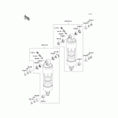 Схема вузла: Підвіска/задній амортизатор для Kawasaki VN1600 Vulcan 1600 Mean Streak