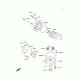 Схема вузла: Масляний насос для Kawasaki KLX125 KLX125L
