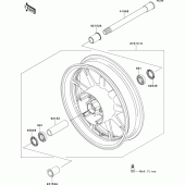 Схема вузла: Front wheel для Kawasaki VN1700 Vulcan 1700 Voyager