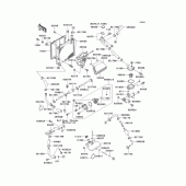 Схема узла: Радиатор (1/2) для Kawasaki ZG1000 1000GTR