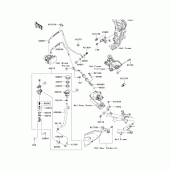 Схема вузла: Задній гальмівний циліндр Kawasaki KLZ1000 Versys 1000