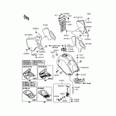 Схема узла: Топливный бак (A6F/A6FA) для Kawasaki KL110 KSR