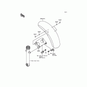 Схема вузла: Переднє крило для Kawasaki EN650 Vulcan S